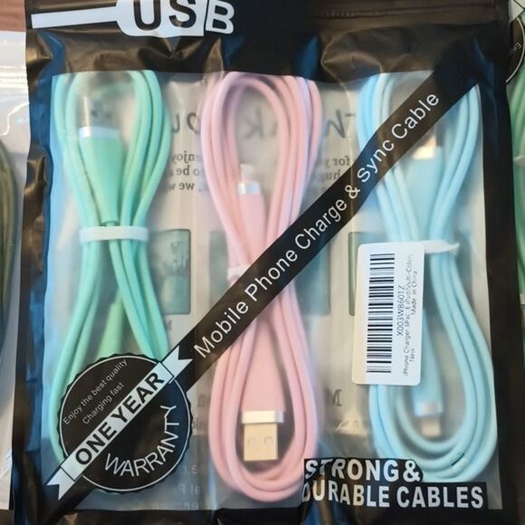 3 x 6 Feet [Apple MFi Certified] iPhone Lightning Cables USB Fast Charging - Picture 7 of 7